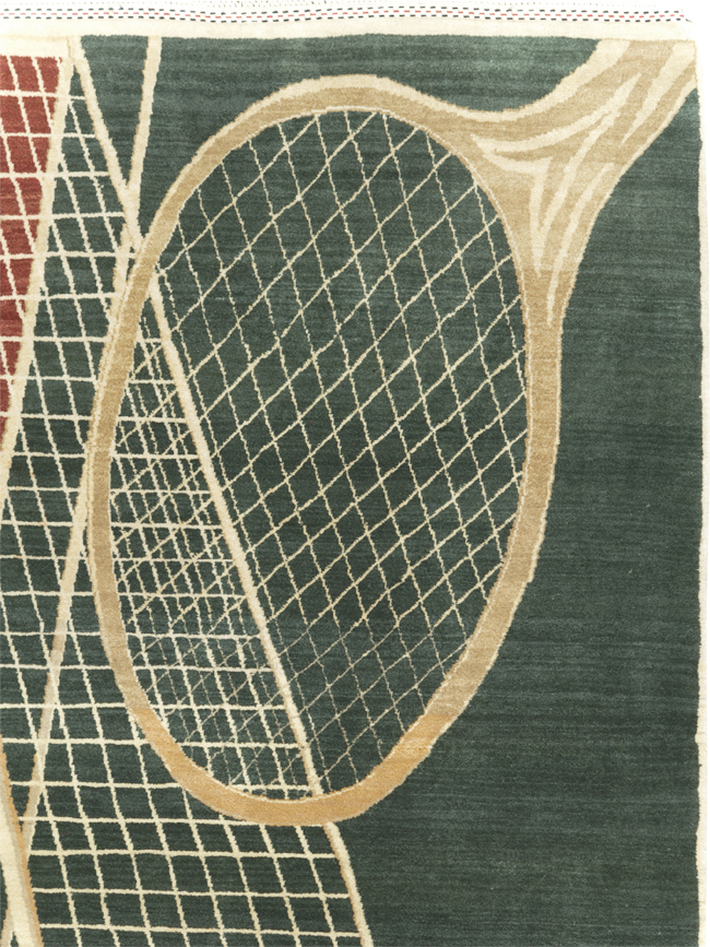 Modern Persian Tabriz Pictorial Rug (Pair: 2 of 2), No.29764 - Gss