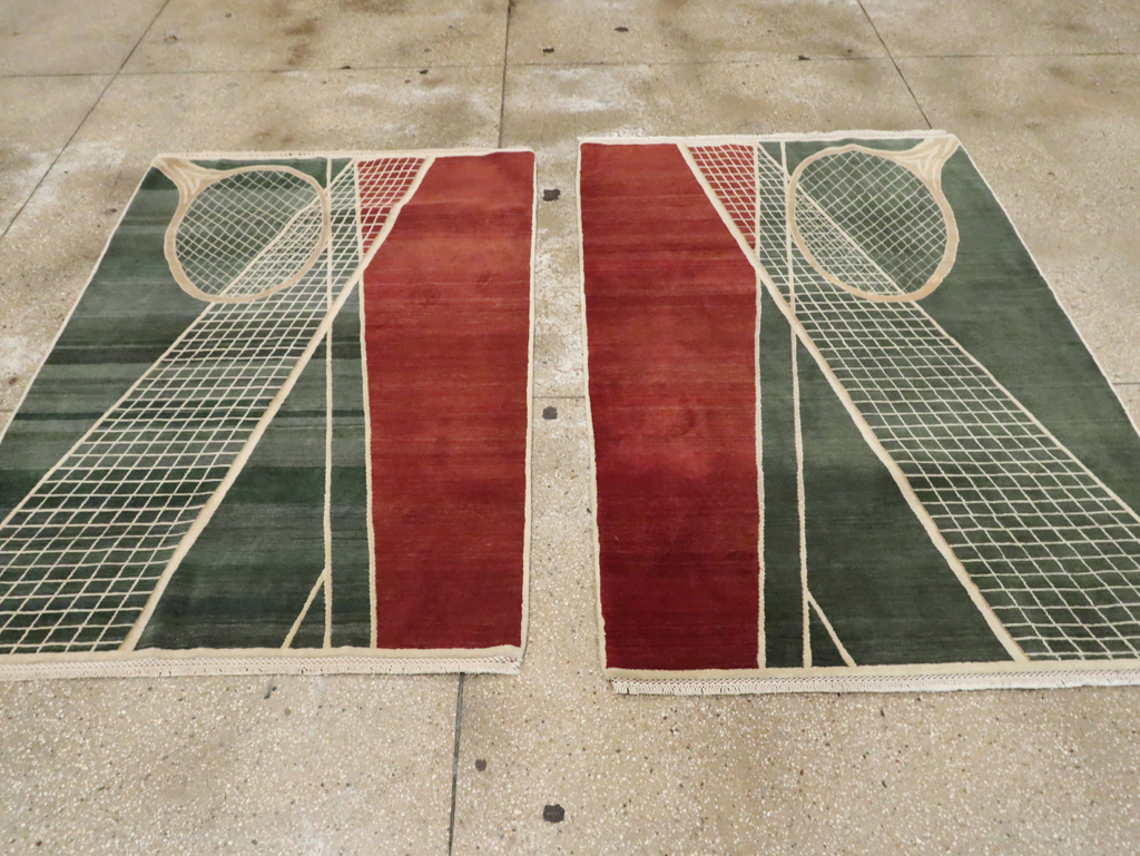 Modern Persian Tabriz Pictorial Rug (Pair: 2 of 2), No.29764 - Gss