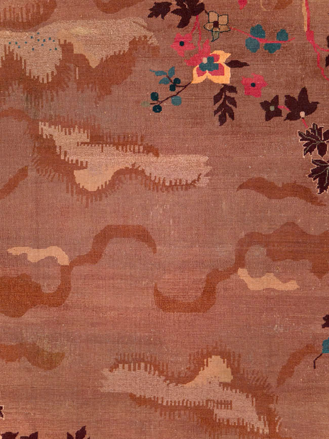 Chinese Art Deco Inspired Vintage Indian Carpet, No.29773 - Gss