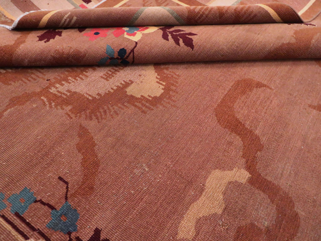 Chinese Art Deco Inspired Vintage Indian Carpet, No.29773 - Gss