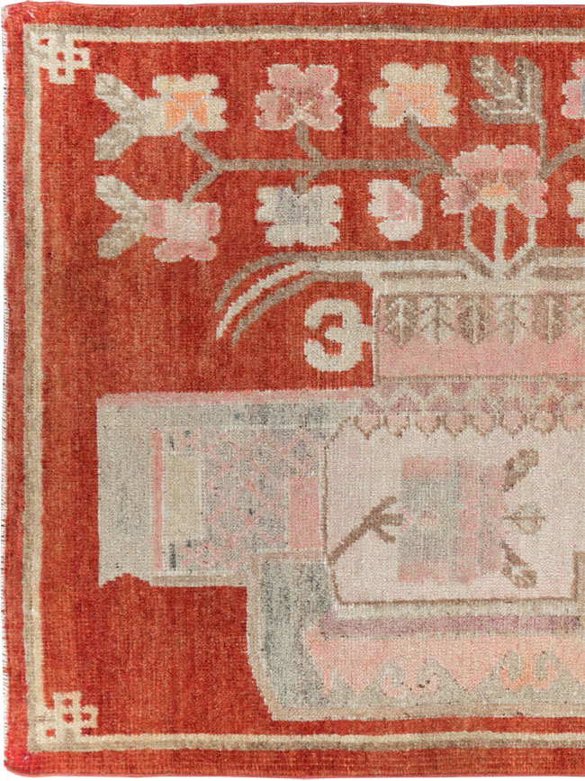 Vintage East Turkestan Pictorial Khotan Runner, No.29780 - Gss