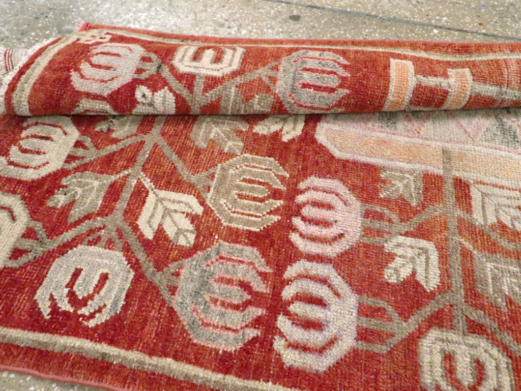 Vintage East Turkestan Pictorial Khotan Runner, No.29780 - Gss