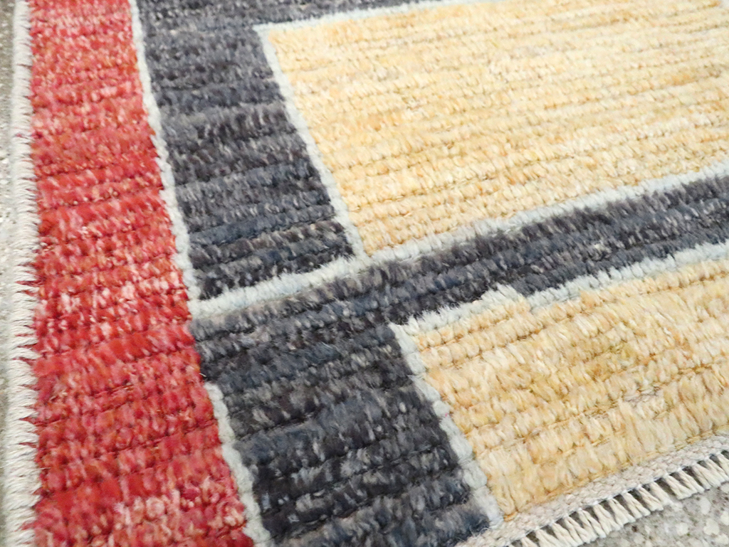 Contemporary Turkish Tulu Square Throw Rug (Pair: 1 of 2), No.29782 - Gss
