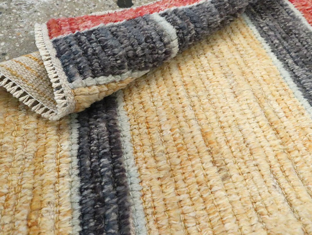 Contemporary Turkish Tulu Square Throw Rug (Pair: 1 of 2), No.29782 - Gss