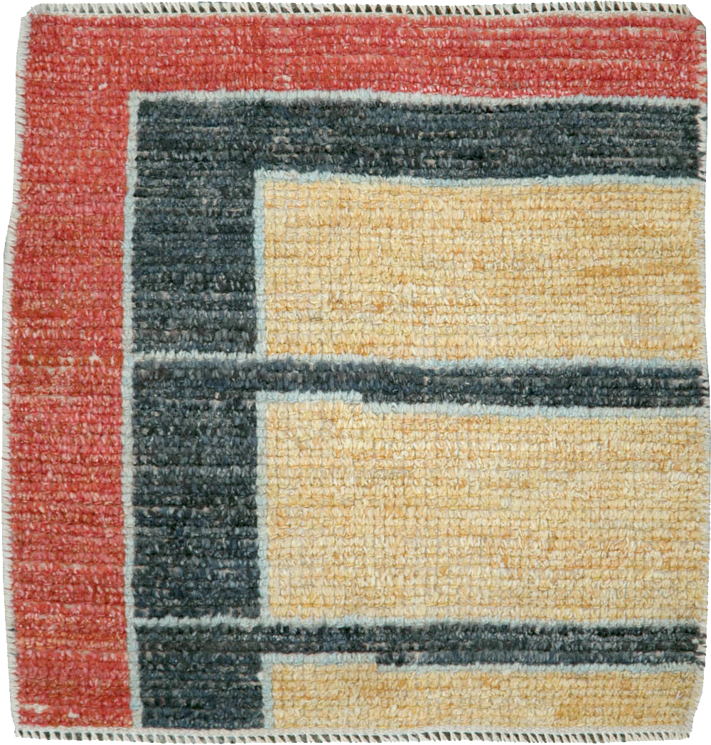 Contemporary Turkish Tulu Square Throw Rug (Pair: 2 of 2), No.29783 - Gss