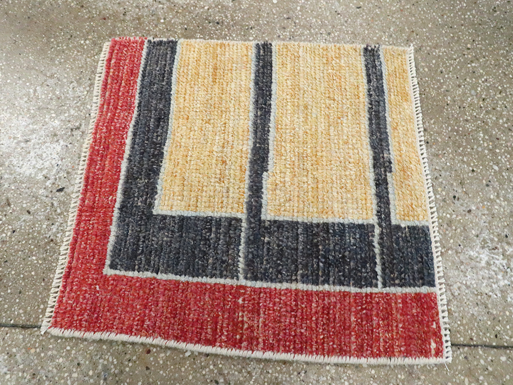 Contemporary Turkish Tulu Square Throw Rug (Pair: 2 of 2), No.29783 - Gss