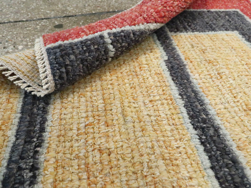 Contemporary Turkish Tulu Square Throw Rug (Pair: 2 of 2), No.29783 - Gss