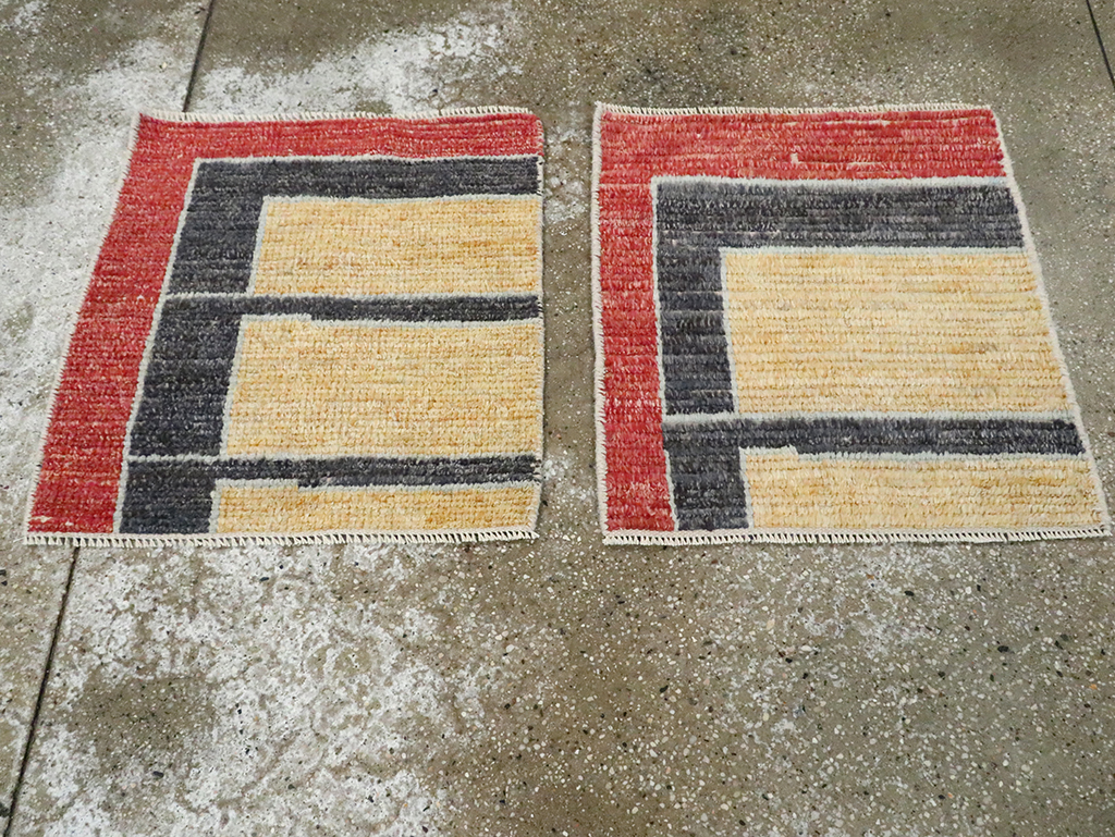 Contemporary Turkish Tulu Square Throw Rug (Pair: 2 of 2), No.29783 - Gss