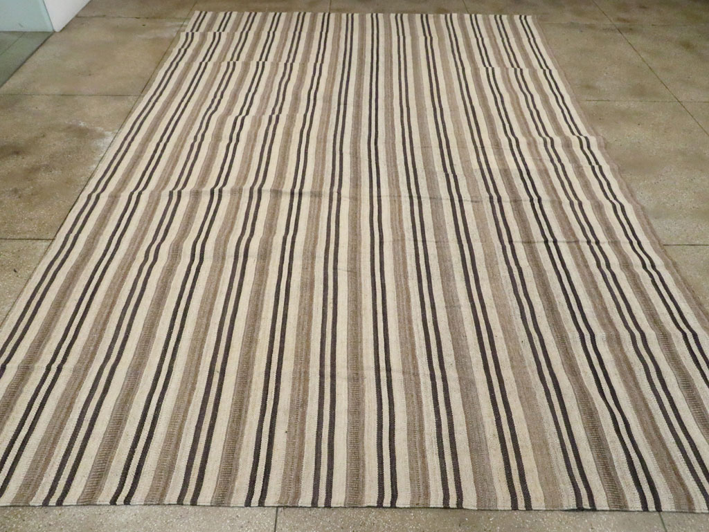 Large Modern Turkish Flatweave Kilim, No.29786 - Gss