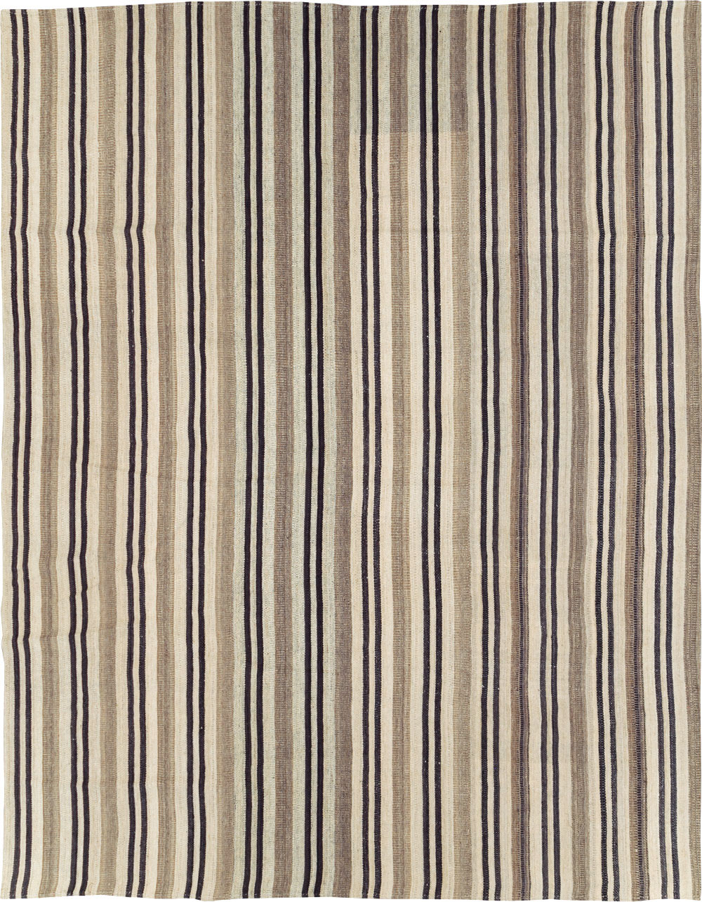Modern Turkish Flatweave Kilim Room Size Carpet, No.29789 - Gss