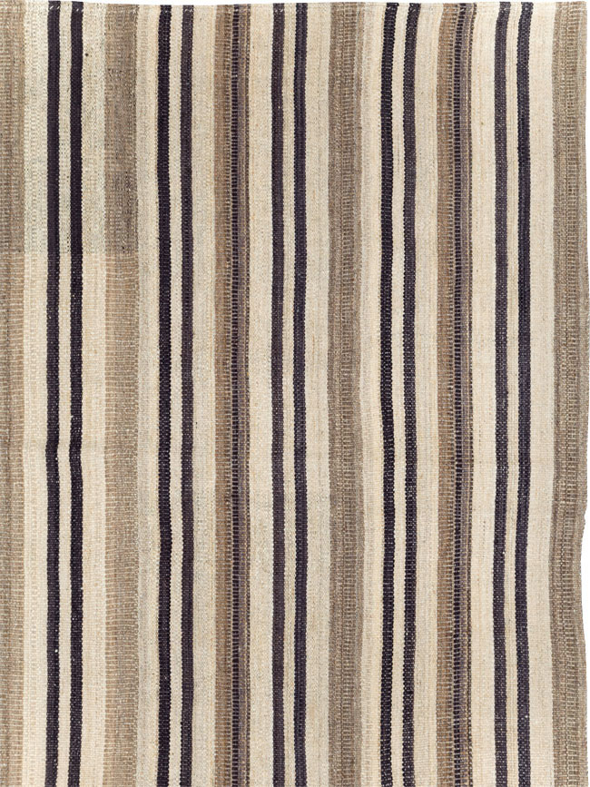 Modern Turkish Flatweave Kilim Room Size Carpet, No.29789 - Gss
