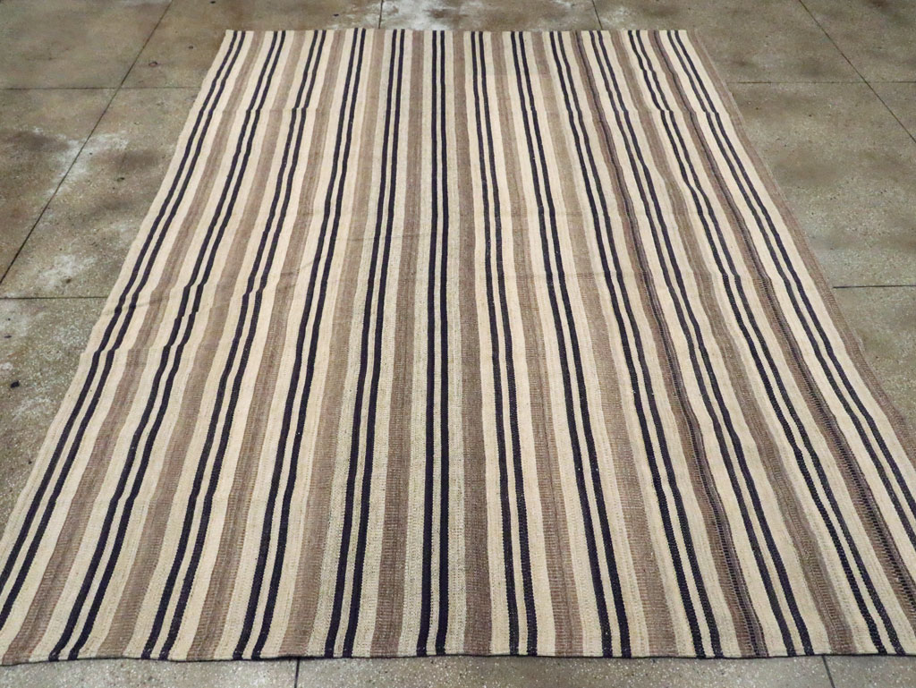 Modern Turkish Flatweave Kilim Room Size Carpet, No.29789 - Gss