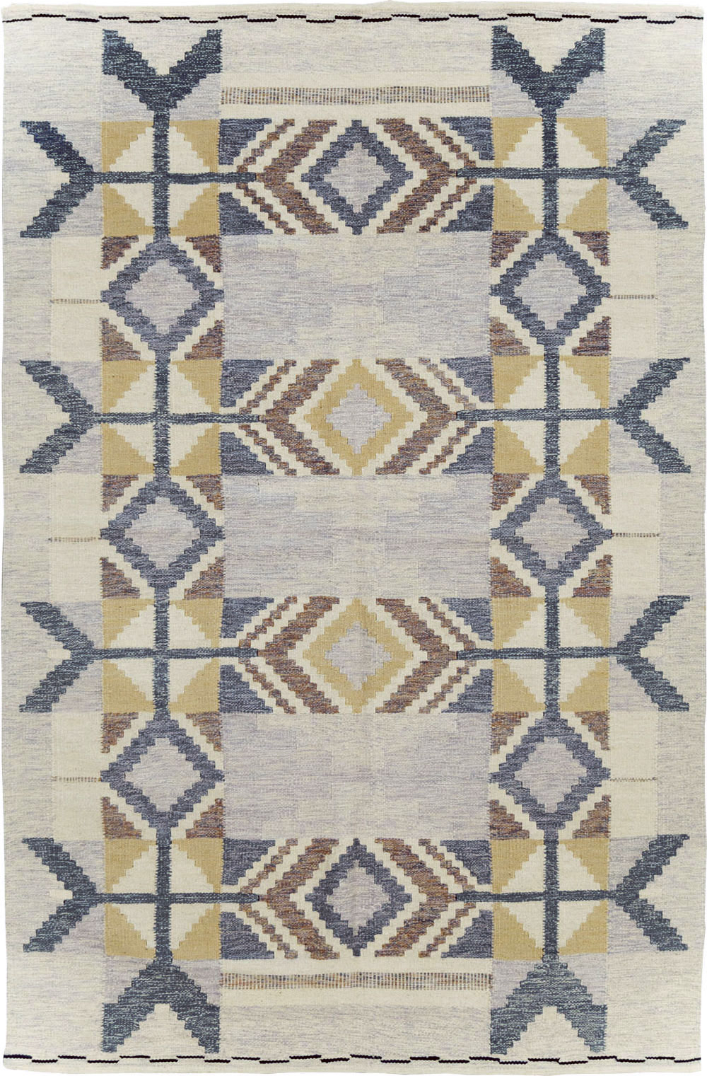 Contemporary Swedish Inspired Turkish Flat-Weave, No.29806 - Gss