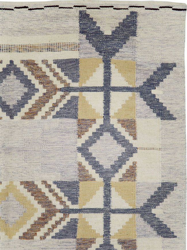 Contemporary Swedish Inspired Turkish Flat-Weave, No.29806 - Gss