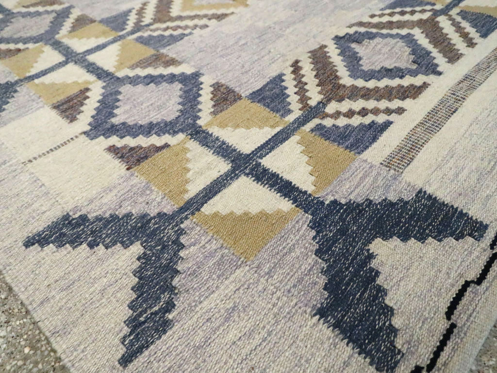 Contemporary Swedish Inspired Turkish Flat-Weave, No.29806 - Gss