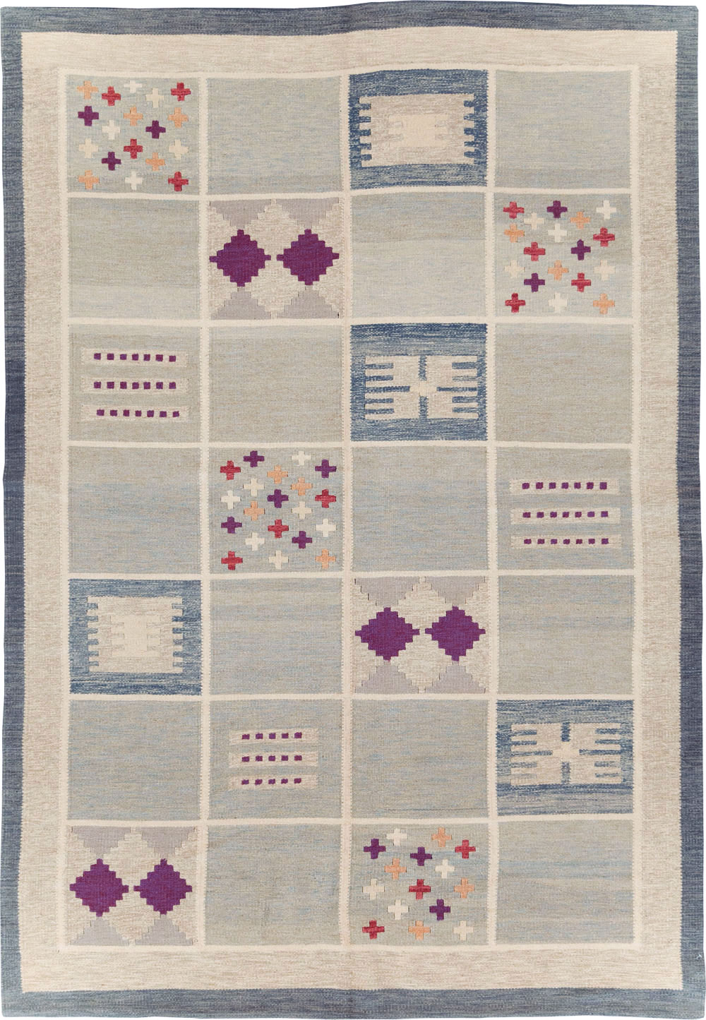 Contemporary Turkish Flat-Weave Swedish Inspired, No.29807 - Gss