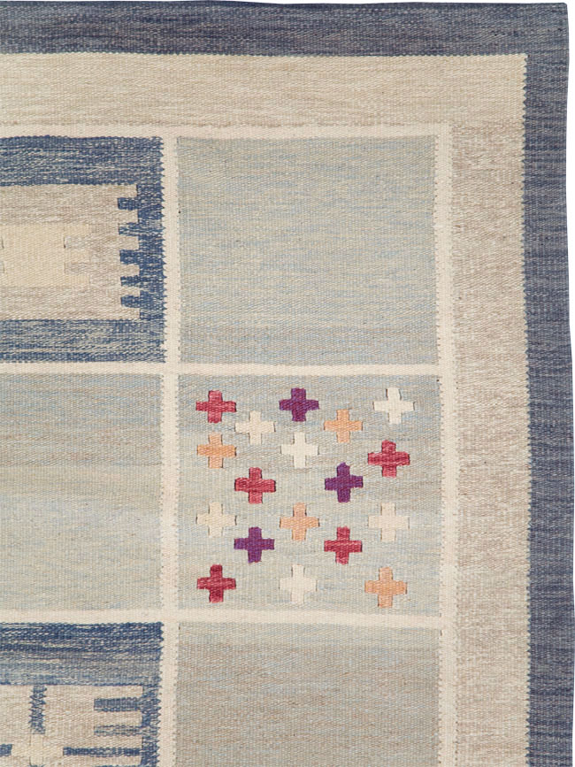 Contemporary Turkish Flat-Weave Swedish Inspired, No.29807 - Gss