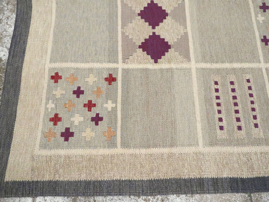Contemporary Turkish Flat-Weave Swedish Inspired, No.29807 - Gss