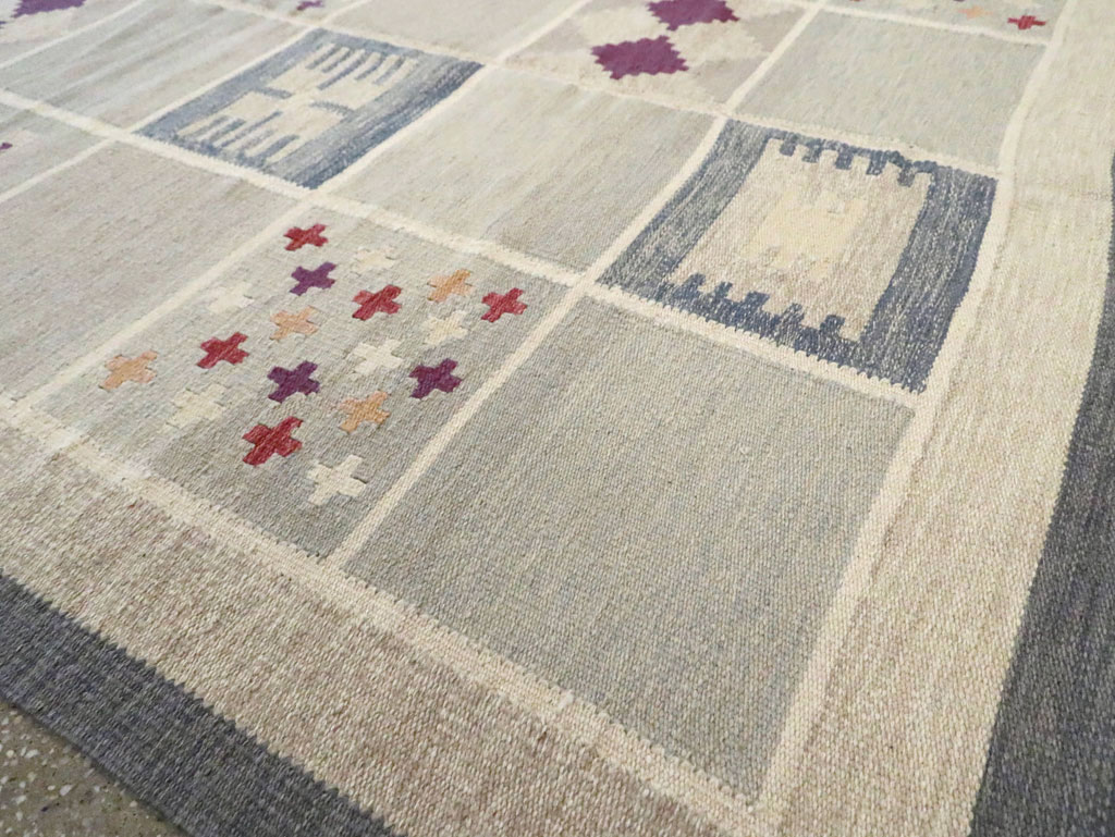 Contemporary Turkish Flat-Weave Swedish Inspired, No.29807 - Gss