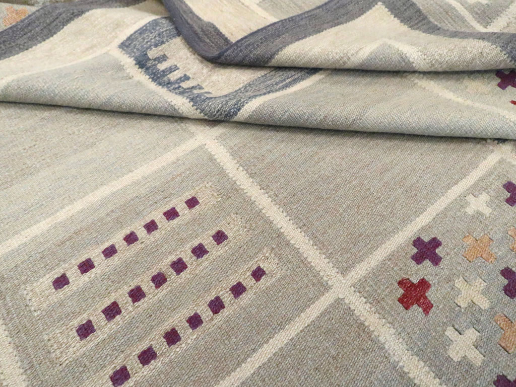 Contemporary Turkish Flat-Weave Swedish Inspired, No.29807 - Gss