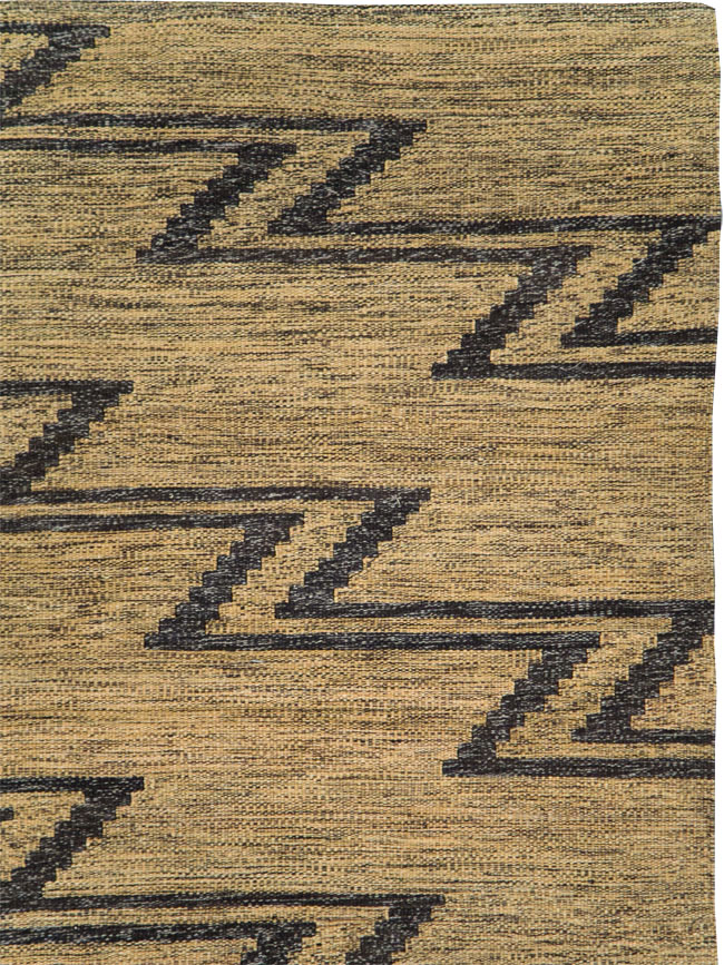 Contemporary Turkish Flatweave Kilim Accent Rug, No.29808 - Gss