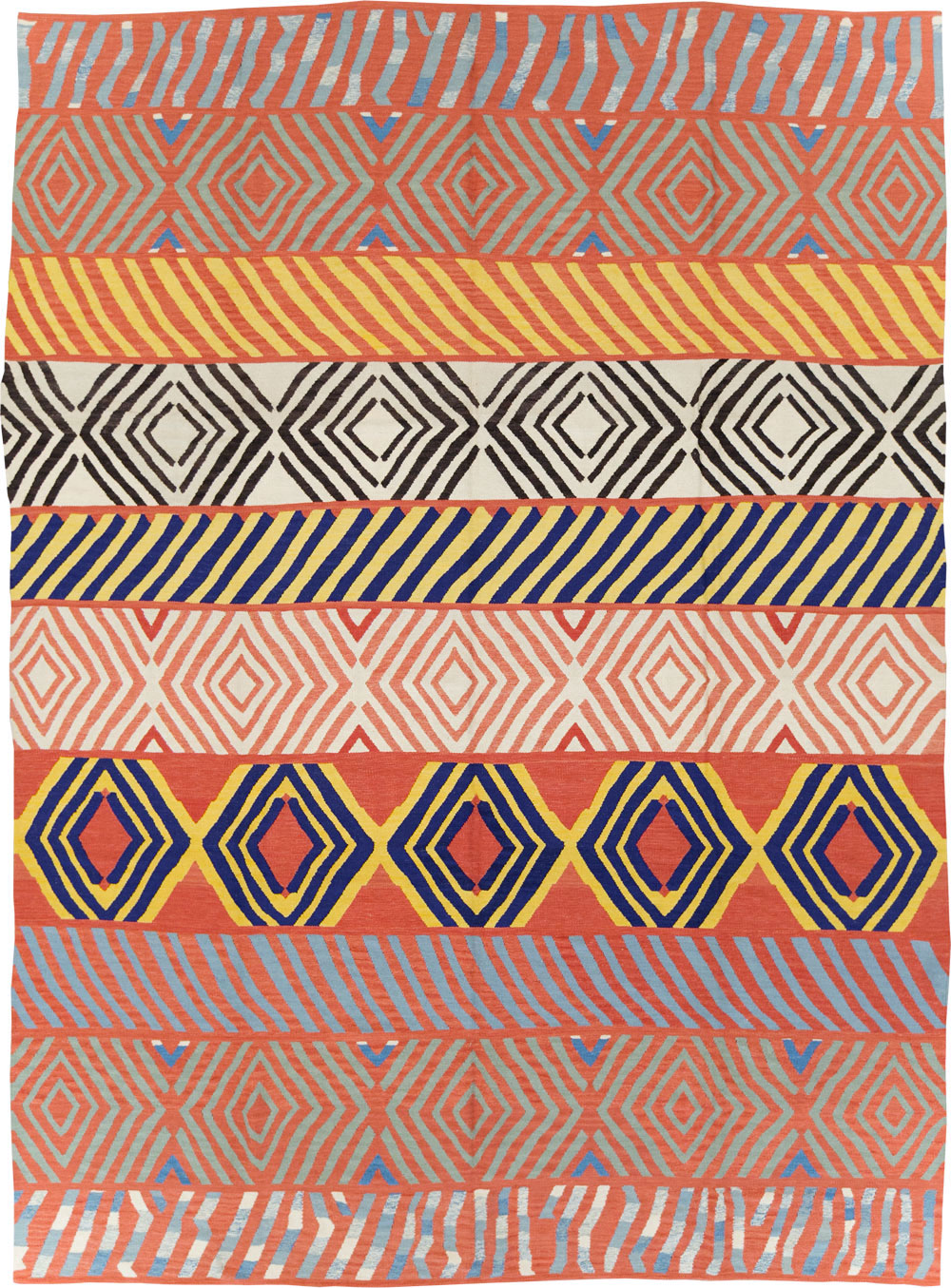 Contemporary Handmade Turkish Flatweave Kilim, No.29815 - Gss