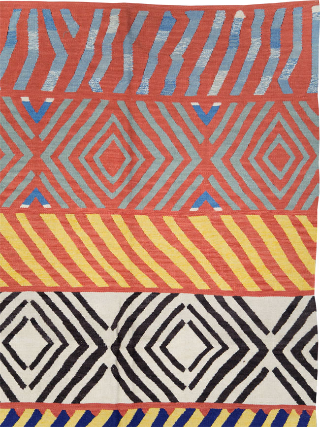 Contemporary Handmade Turkish Flatweave Kilim, No.29815 - Gss