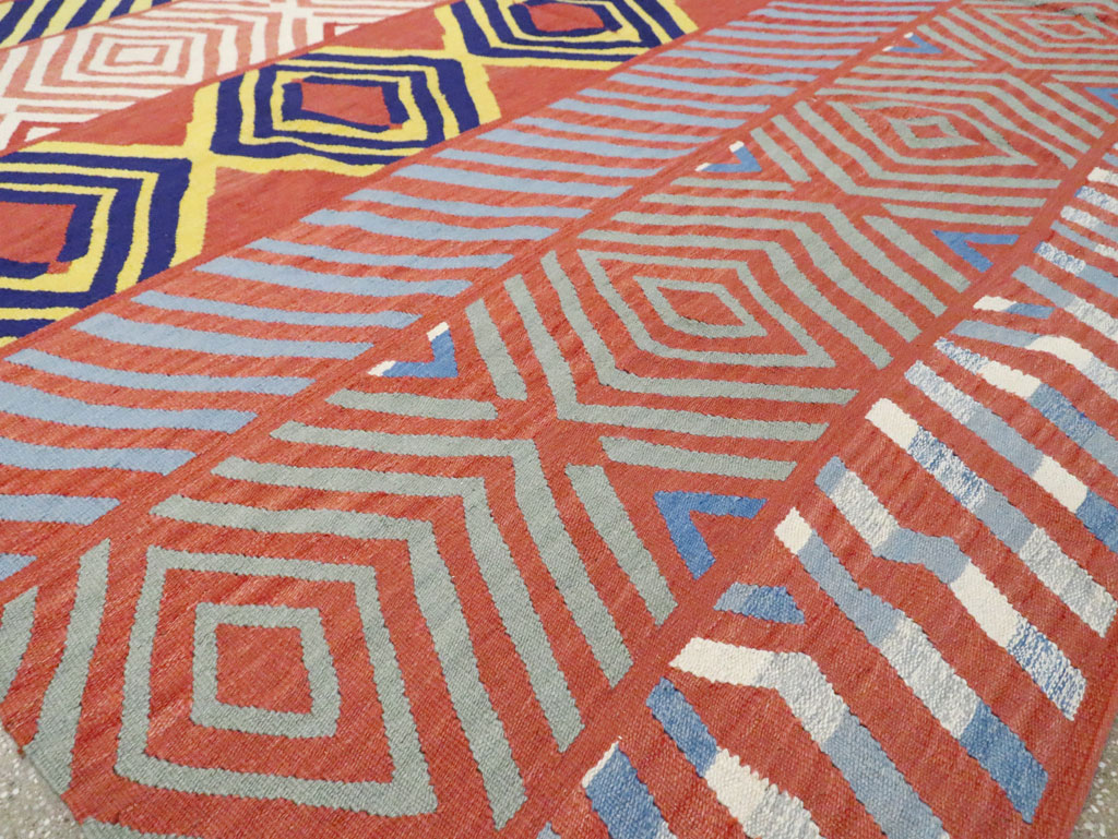 Contemporary Handmade Turkish Flatweave Kilim, No.29815 - Gss