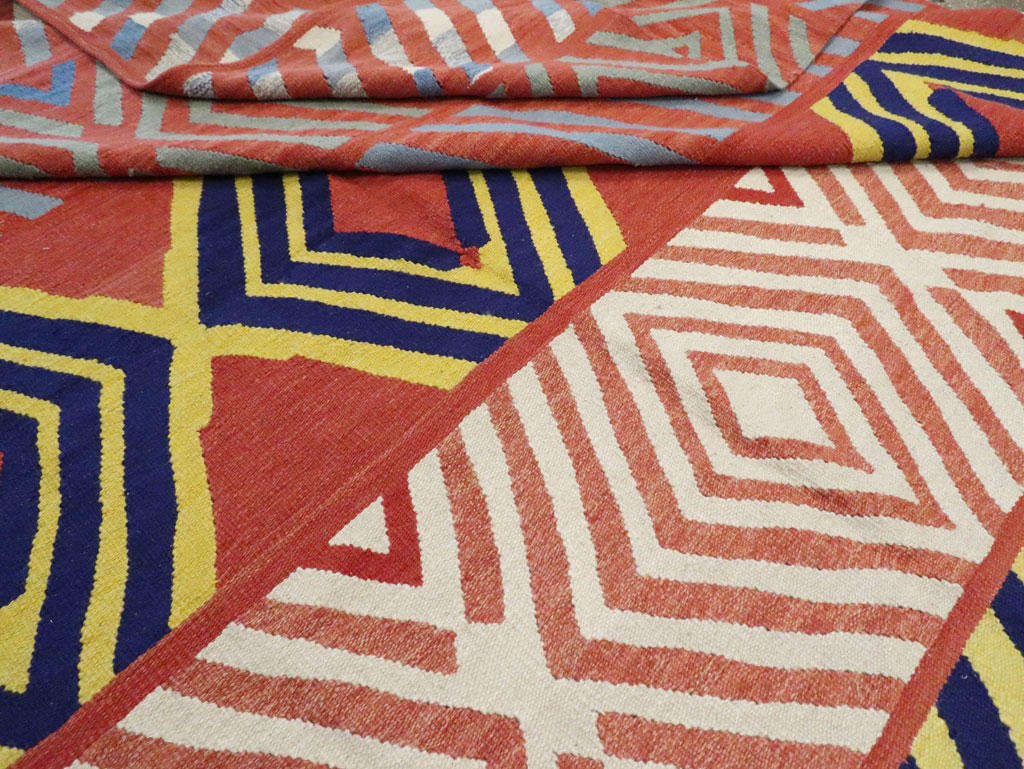 Contemporary Handmade Turkish Flatweave Kilim, No.29815 - Gss