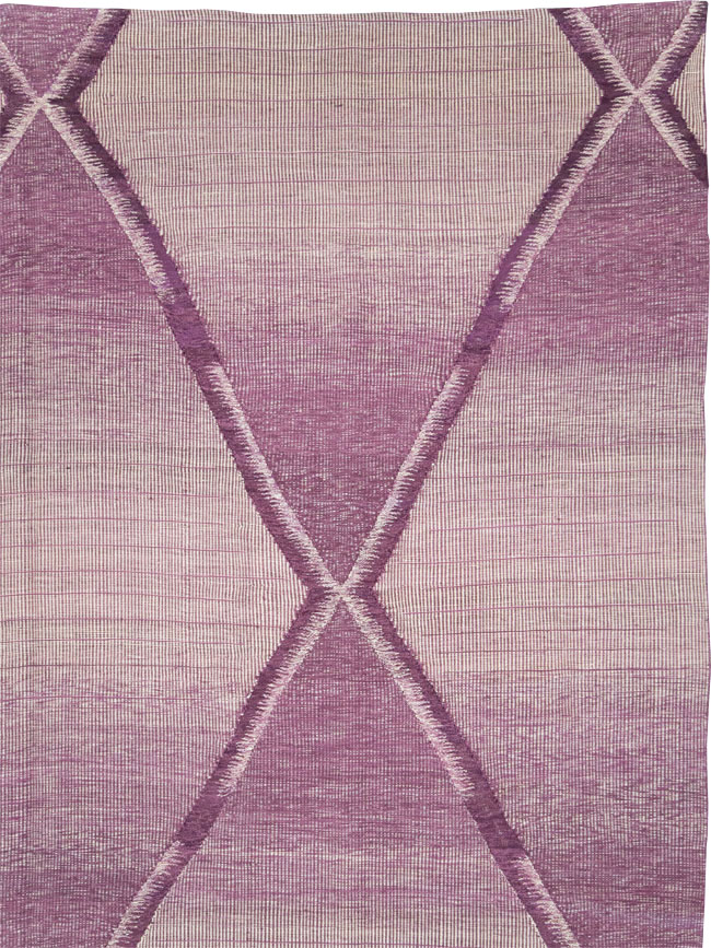 Contemporary Room Size Turkish Flatweave Kilim, No.29816 - Gss