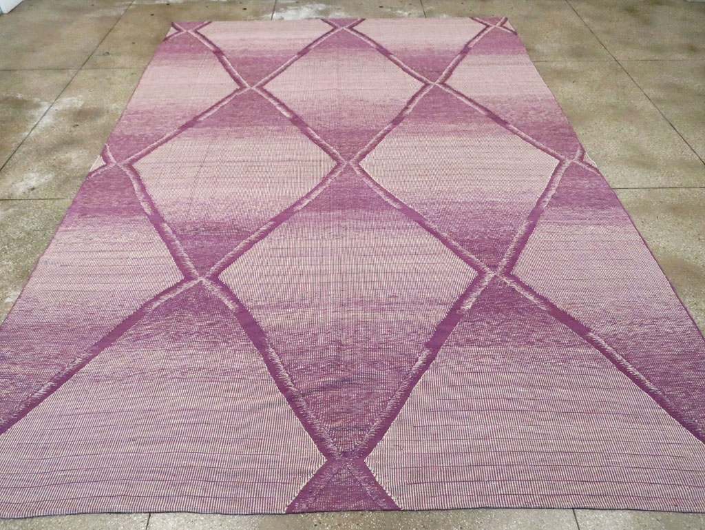 Contemporary Room Size Turkish Flatweave Kilim, No.29816 - Gss