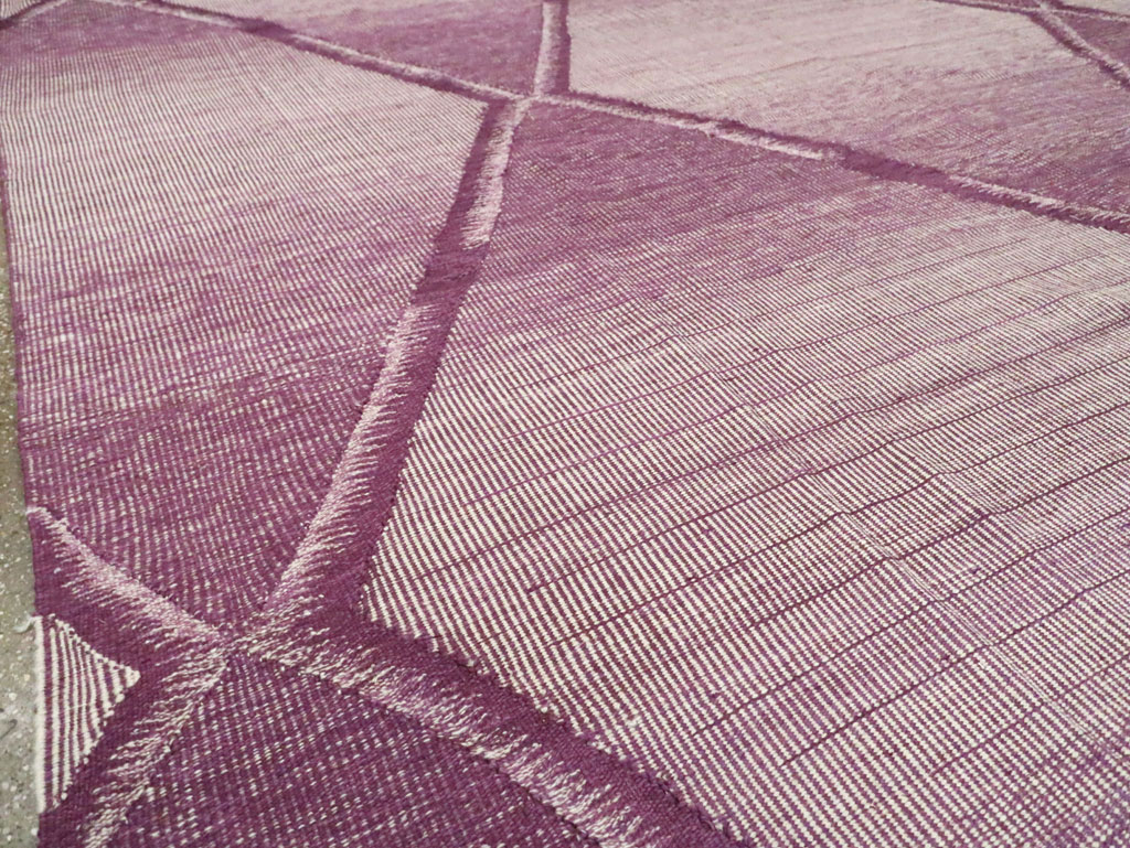 Contemporary Room Size Turkish Flatweave Kilim, No.29816 - Gss