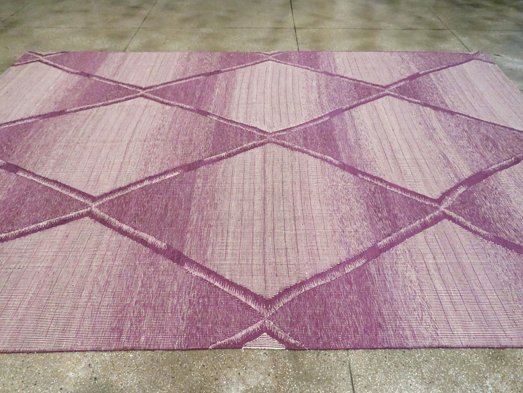 Contemporary Room Size Turkish Flatweave Kilim, No.29816 - Gss