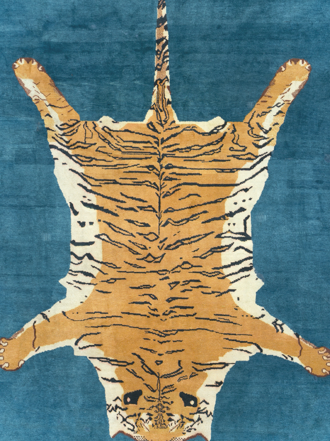 Antique Indian Pictorial Agra Carpet, No.29818 - Gss