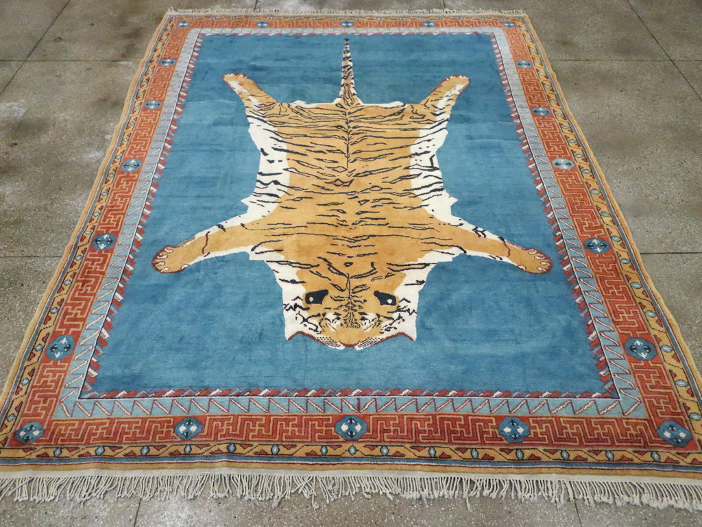 Antique Indian Pictorial Agra Carpet, No.29818 - Gss