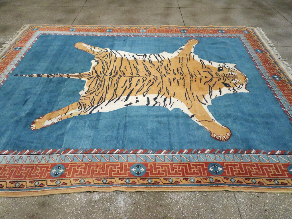 Antique Indian Pictorial Agra Carpet, No.29818 - Gss