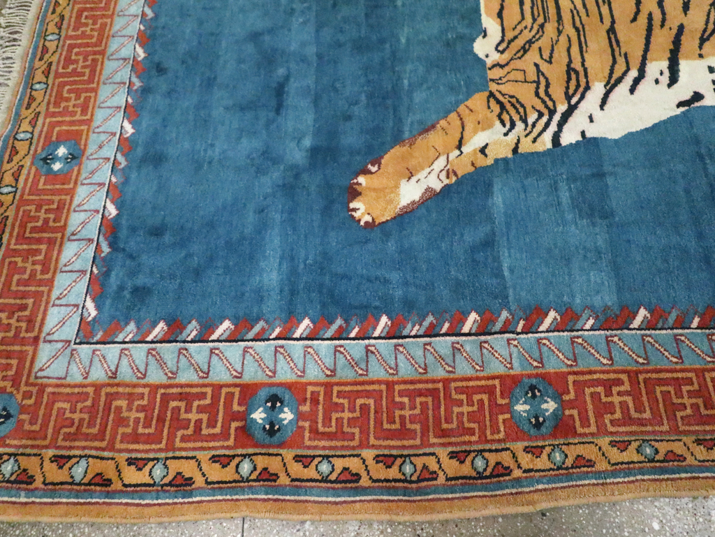 Antique Indian Pictorial Agra Carpet, No.29818 - Gss