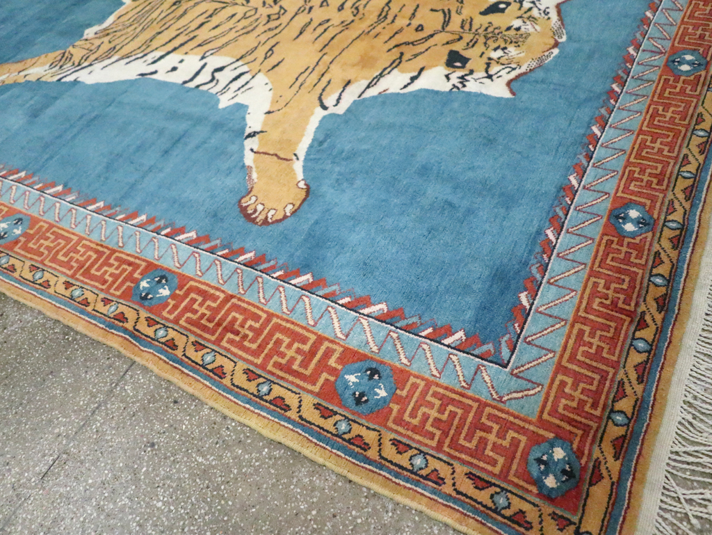 Antique Indian Pictorial Agra Carpet, No.29818 - Gss