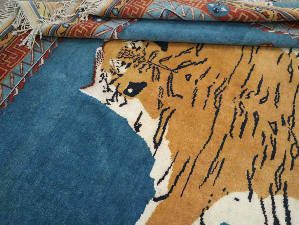 Antique Indian Pictorial Agra Carpet, No.29818 - Gss