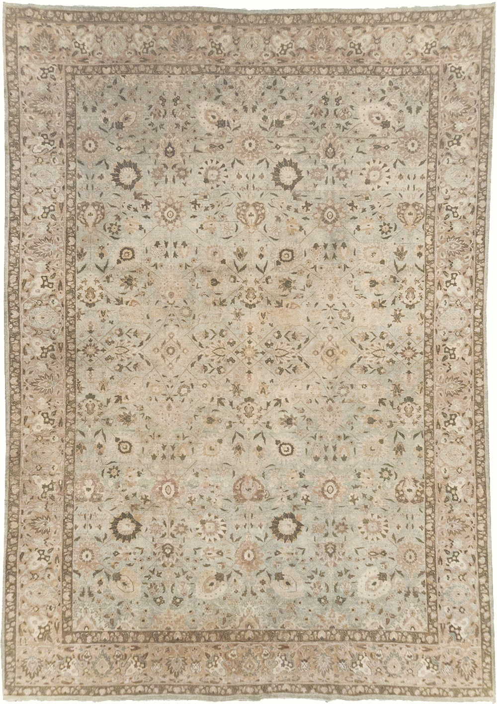Antique Persian Tabriz Room Size Carpet, No.29819 - Gss