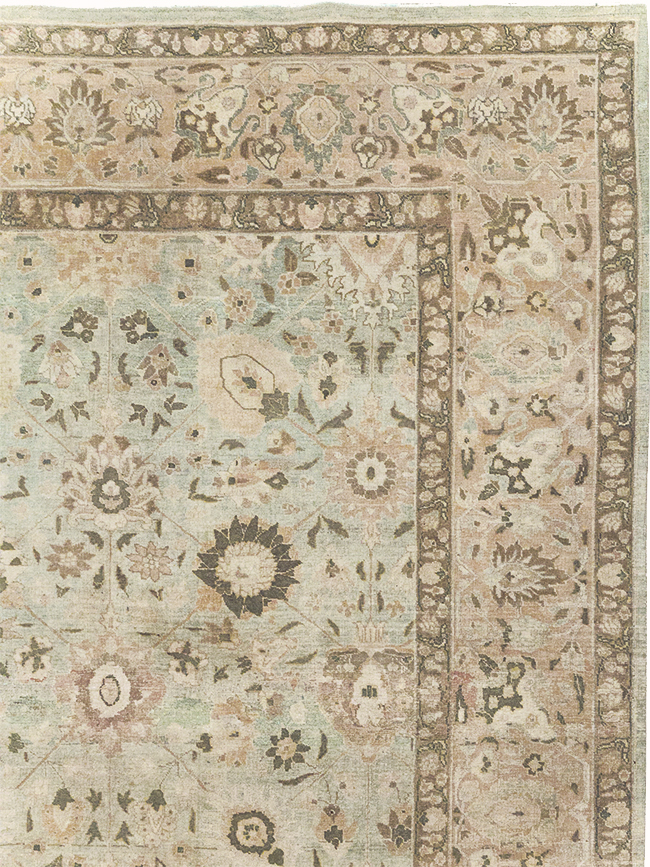 Antique Persian Tabriz Room Size Carpet, No.29819 - Gss