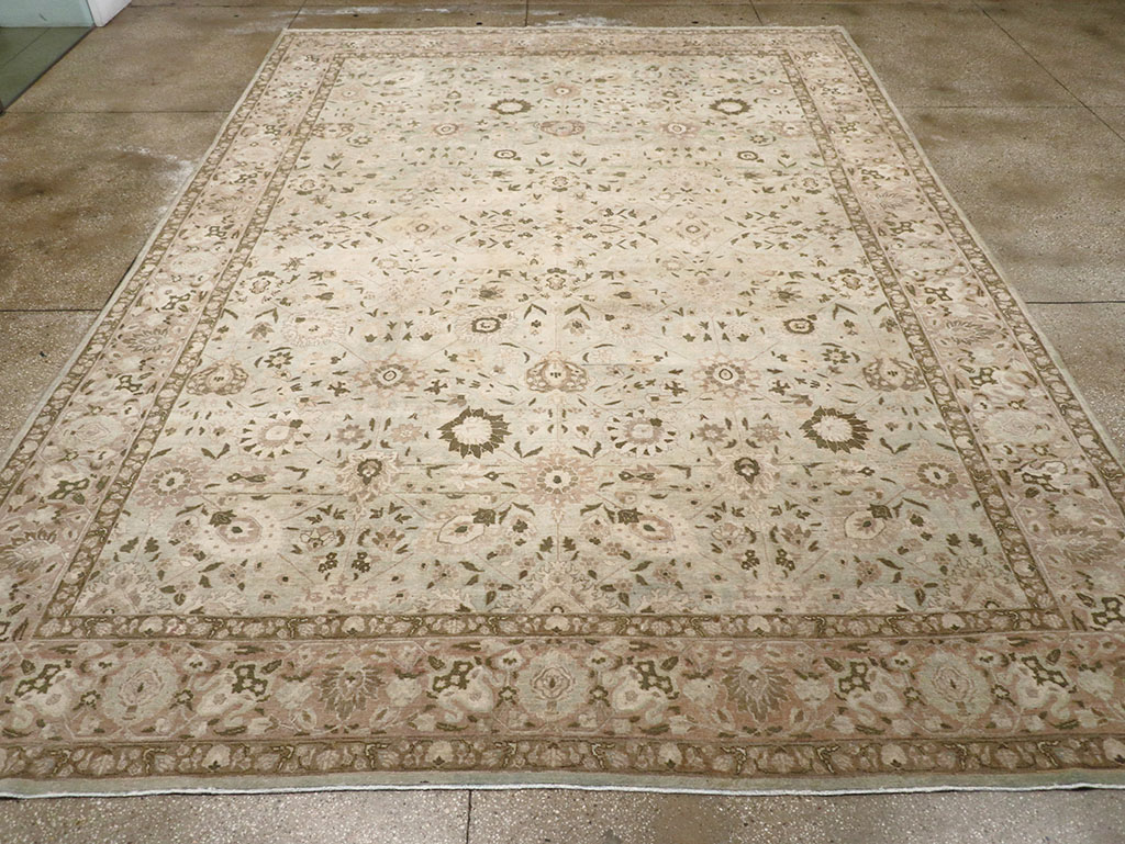 Antique Persian Tabriz Room Size Carpet, No.29819 - Gss