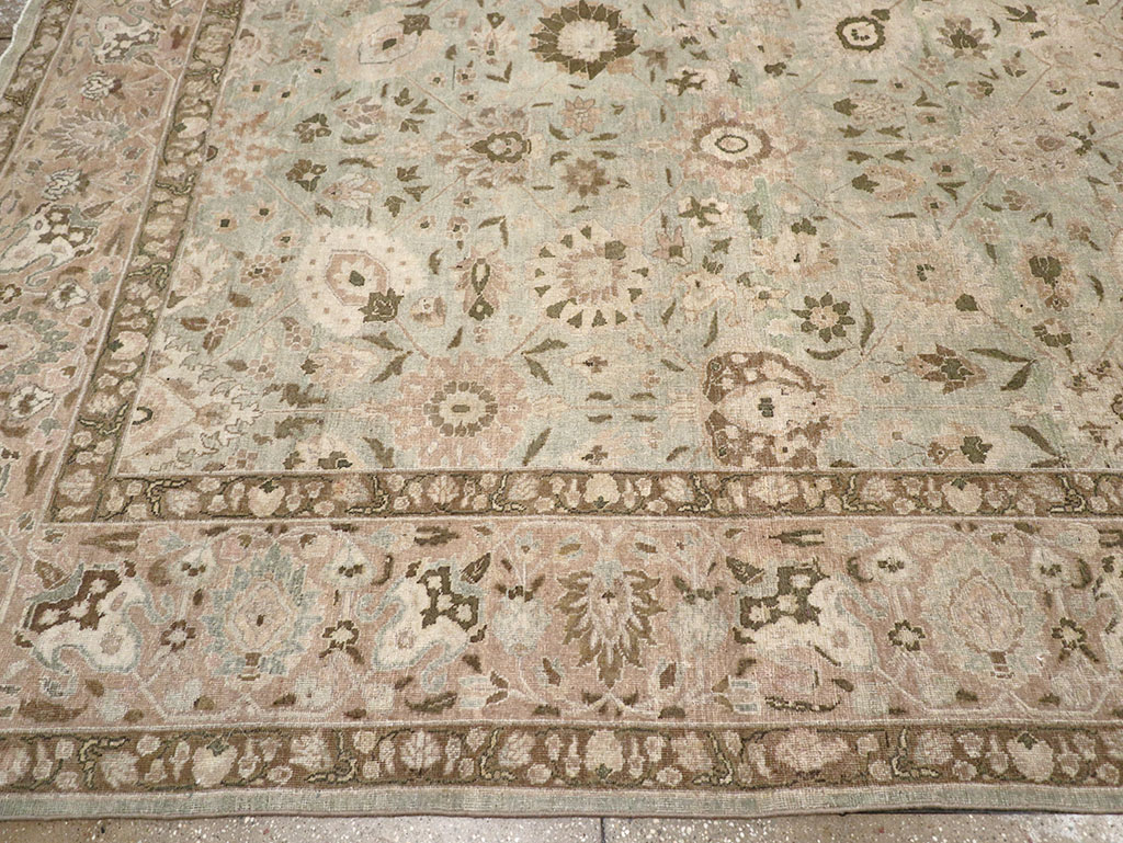 Antique Persian Tabriz Room Size Carpet, No.29819 - Gss