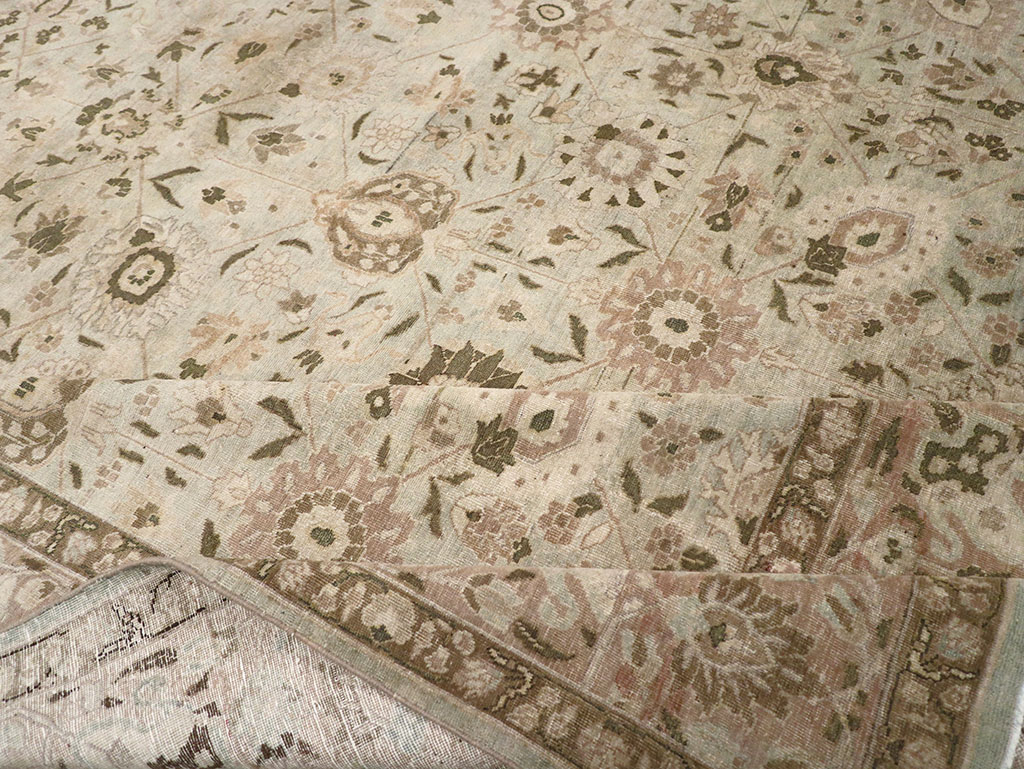 Antique Persian Tabriz Room Size Carpet, No.29819 - Gss