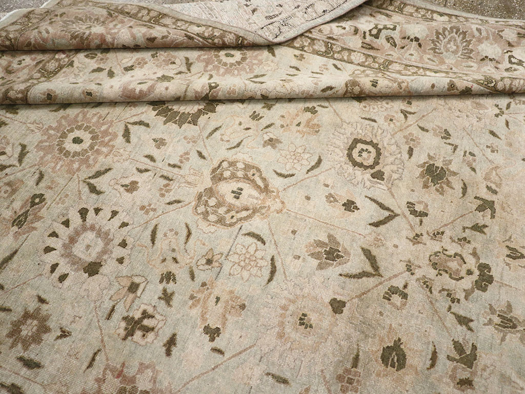 Antique Persian Tabriz Room Size Carpet, No.29819 - Gss