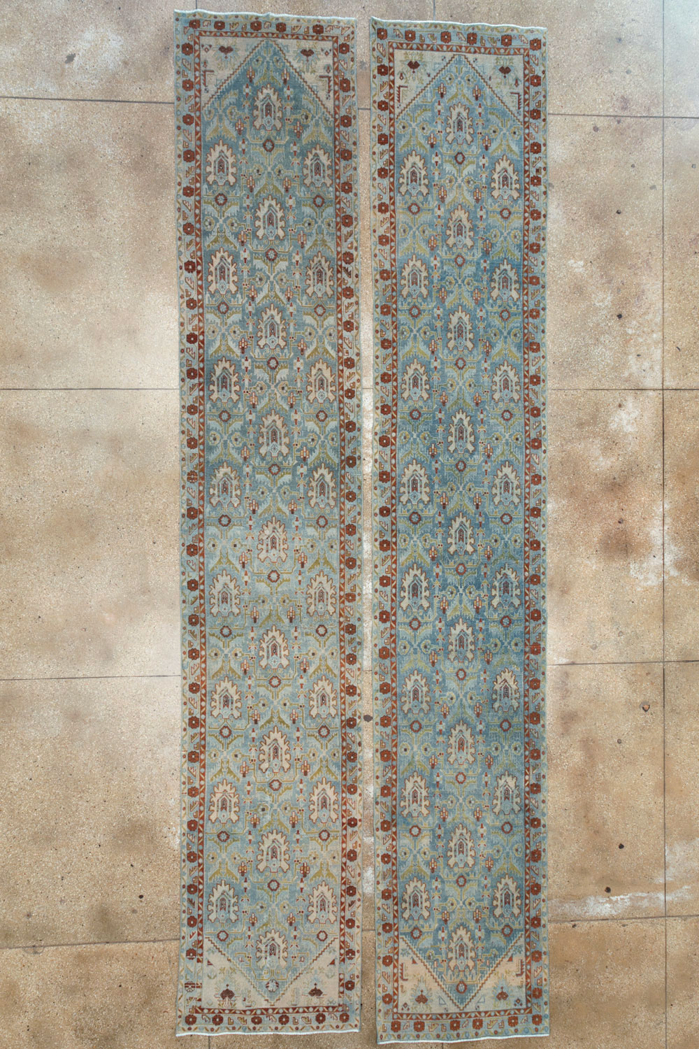 Vintage Persian Malayer Long Runner (Pair: 1 of 2), No.29824 - Gss