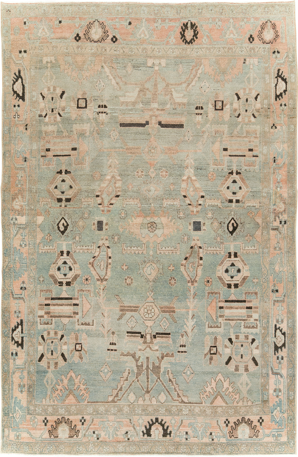 Vintage Persian Malayer Accent Rug, No.29826 - Gss