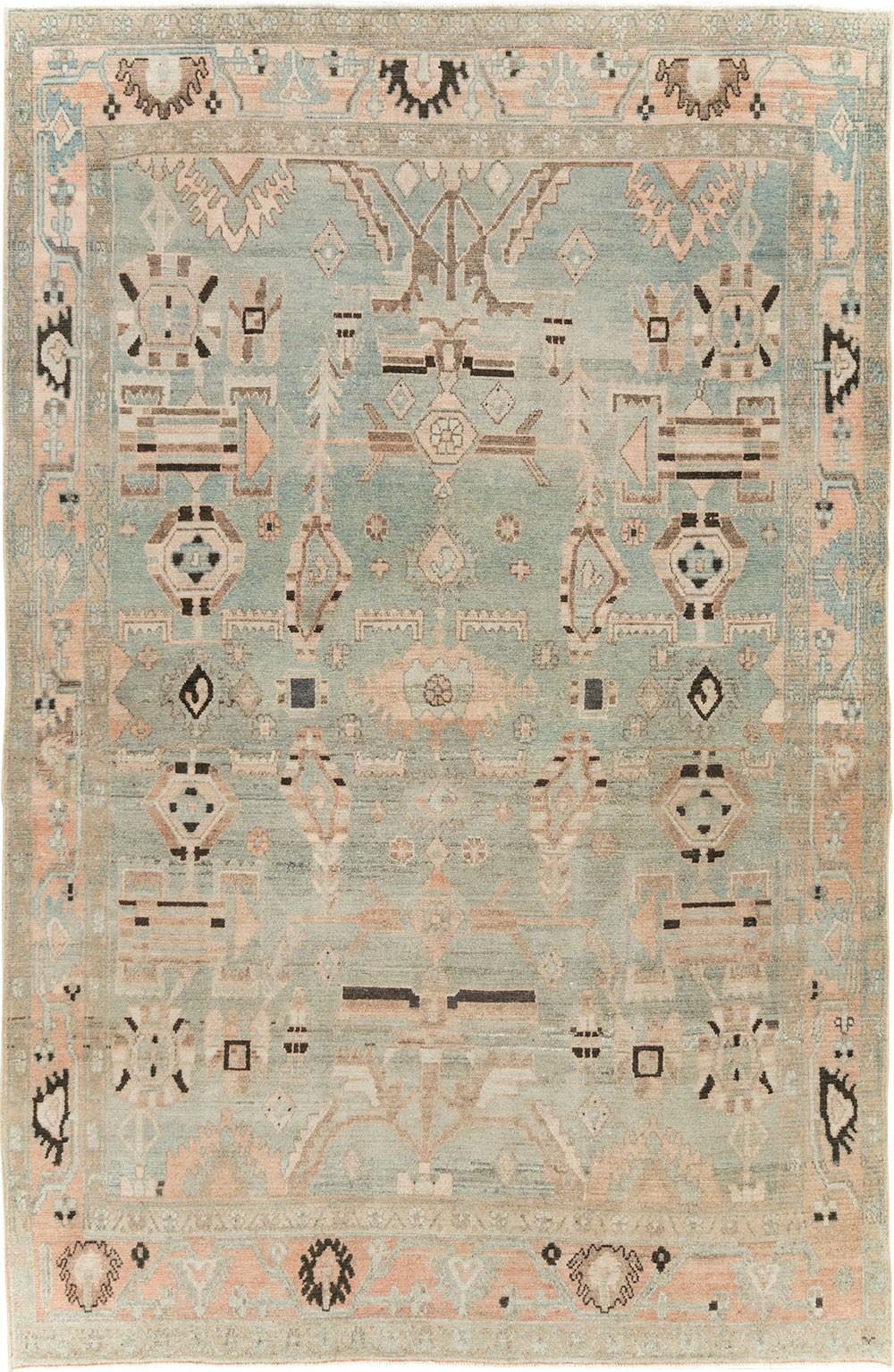 Vintage Persian Malayer Accent Rug, No.29826 - Gss