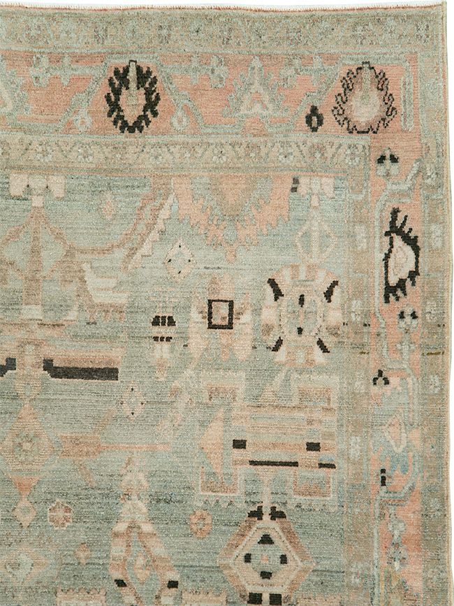 Vintage Persian Malayer Accent Rug, No.29826 - Gss