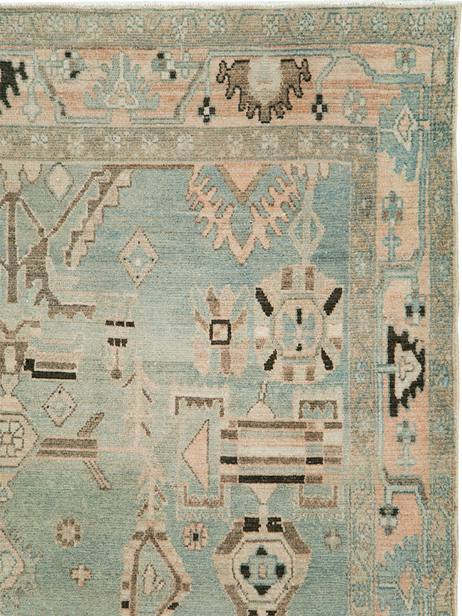 Vintage Persian Malayer Accent Rug, No.29826 - Gss